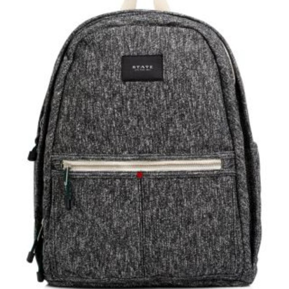 STATE Gray Minimalist Backpack with Heathered Texture - Picture 2 of 13